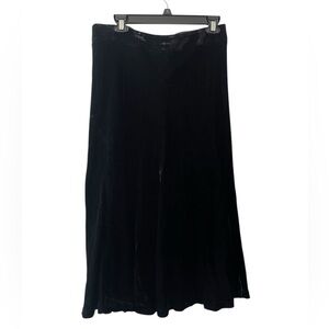 J.Jill‎ Black Velvet Maxi Skirt Petite 10 | Soft A-Line Holiday Party Classic